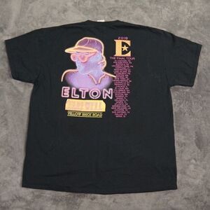 Elton John Shirt Men Extra Large Black Farewell Tour Yellow Brick Road 2018 3737